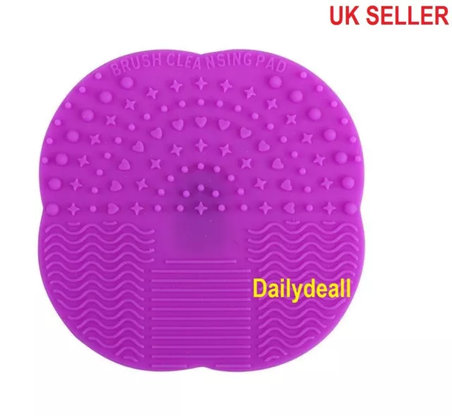 Make Up Brush Cleaning Mat Washing Pad Board Cosmetic Scrubber Cleaner Hand Tool