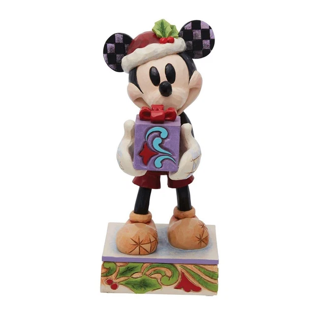 Jim Shore Disney Traditions: Santa Mickey with Gift Figurine 6013060 Jim Shore Disney Traditions: Santa Mickey with Gift Figurine 6013060
