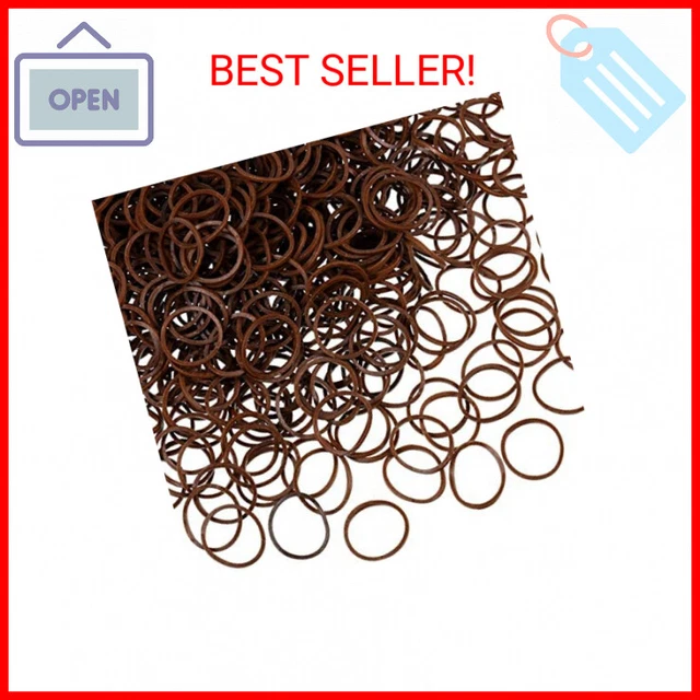 1000 Mini Rubber Bands Soft Elastic Bands for Kid Hair Braids Hair (Dark Brown)