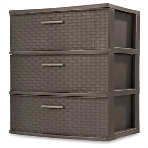 Torre tessitura, 3 cassetti, espresso, 15.825 x 21.875 x 24 pollici -25306P01