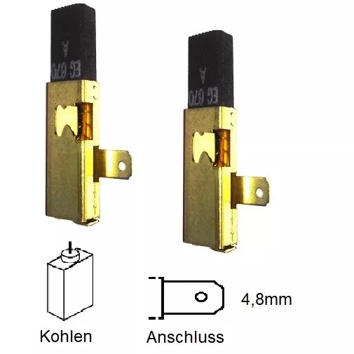 Kohlebürsten PROTOOL MXP 1202 E EF, MXP 1202 EQ FF - 6,3x10x17,5mm (2267)