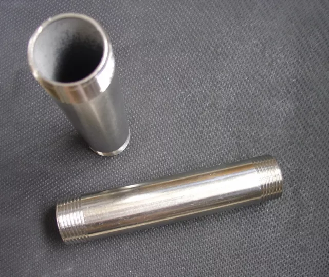 STAINLESS STEEL NIPPLE 1/4" NPT x 6" LONG PIPE NP-025-060