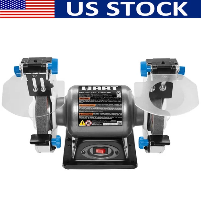Bench Grinder W/ LED Lights ＆ Magnifying Lens 2.1-Amp 6-inch Heavy-duty Battery