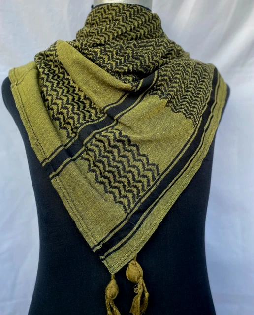 SELTENER ORIGINAL PALÄSTINENSISCHER Keffiyeh 100 Shemagh Arab Hatta