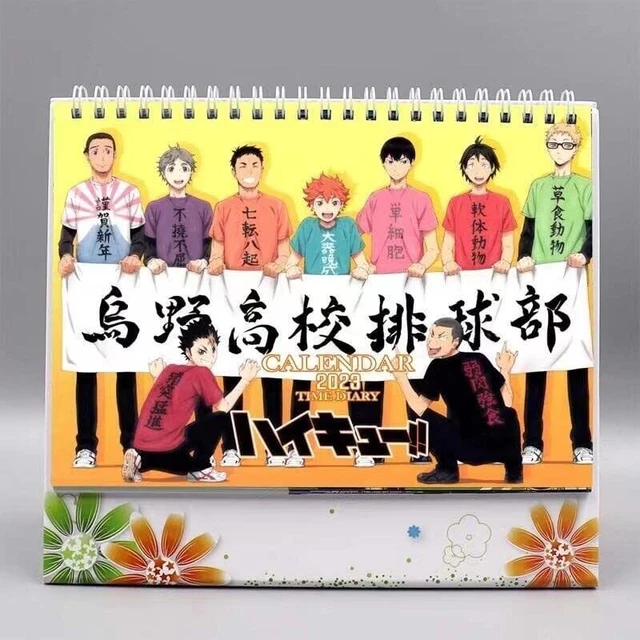 CALENDAR HAIKYUU DESK Shoyo Hinata Kageyama Tobio 20232024 Double