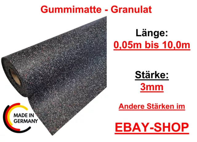 Bautenschutzmatte / Antirutschmatte Gummi Granulat Dicke 3mm in Kr