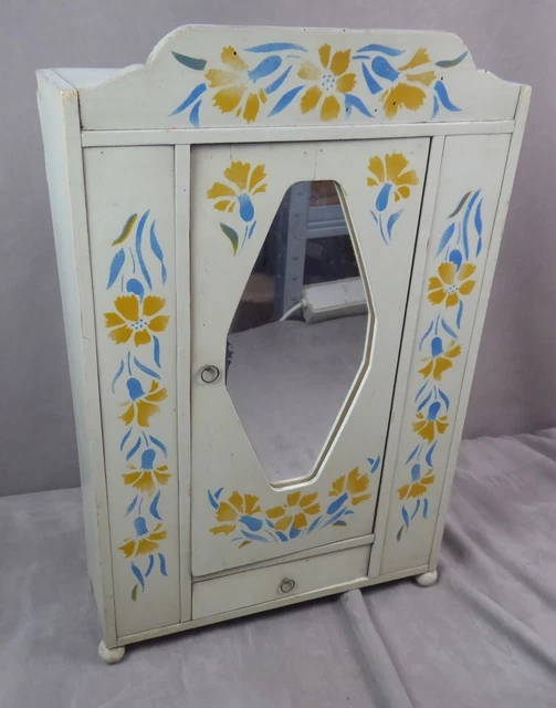 ANCIENNE ARMOIRE DE poupée avec miroir et un tiroir EUR 70,00 - PicClick FR