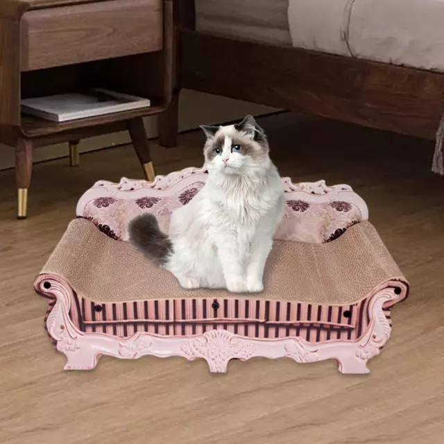 Canapé-lit en carton ondulé pour chat, 50x24x24cm, pour chats d'intérieur 3