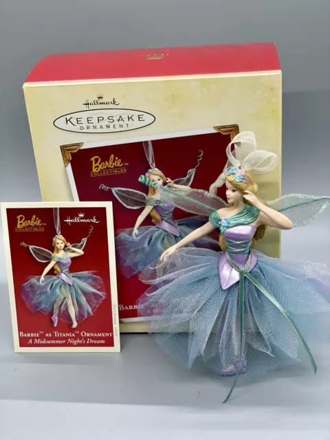 HALLMARK Keepsake BARBIE AS TITANIA Fairy from Midsummer Nights Dream 2005 NIB