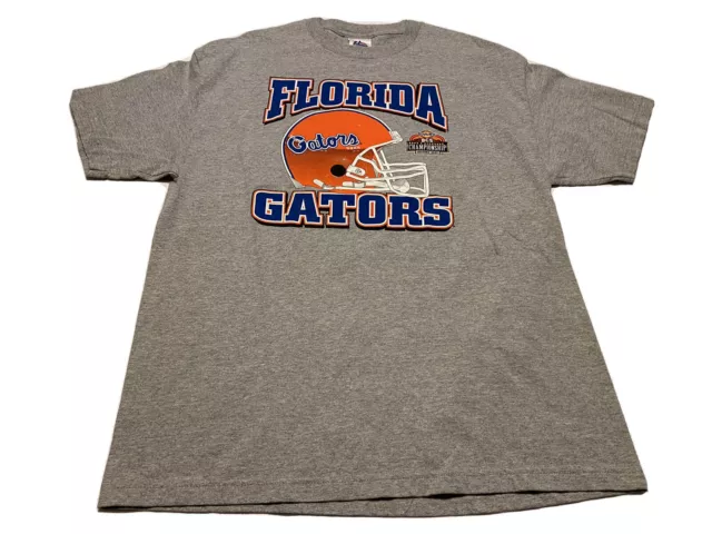 Florida Gators BCS National Championship 2007 T-Shirt Size XL Gray A1