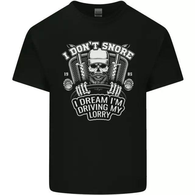 T-shirt top da uomo cotone I Dont Snore Driving My Lorry Driver