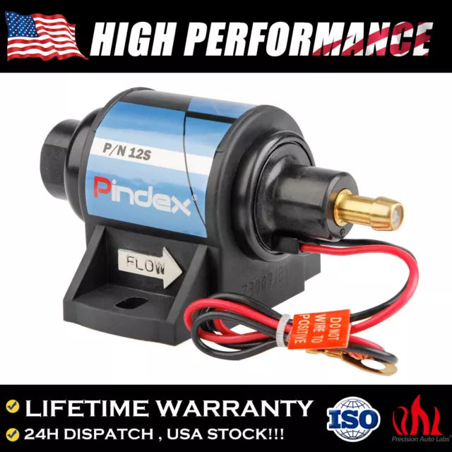 Universal 3/8 Micro Fuel Pump Electric Gas Diesel Inline Low Pressure 5-9PSI 12V