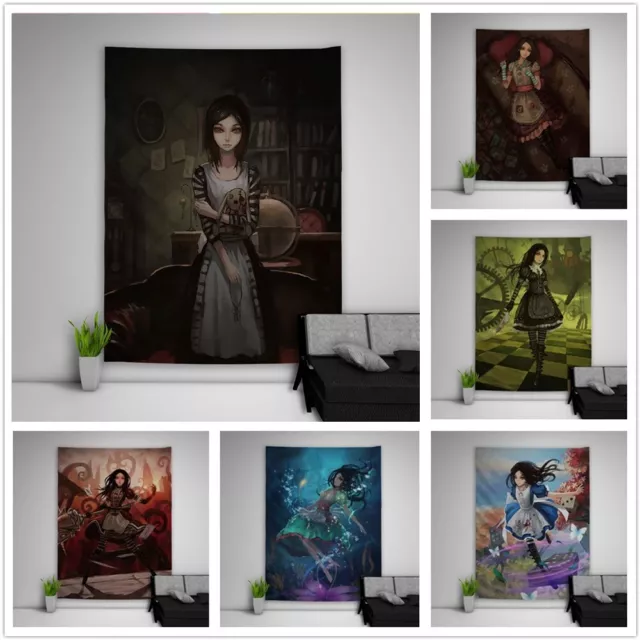 Alice Madness Returns Wandteppich Kunst Wandbehang Bettdecke Poster