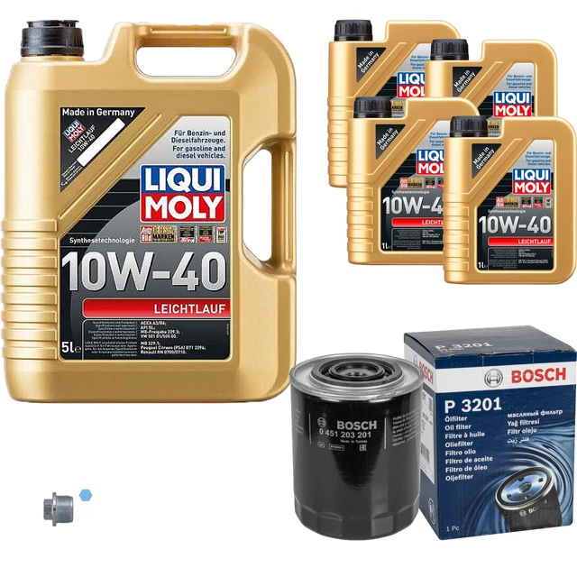 Filtro olio Bosch 9L Liqui Moly Facile 10W-40 per Fiat Citroën Ducato