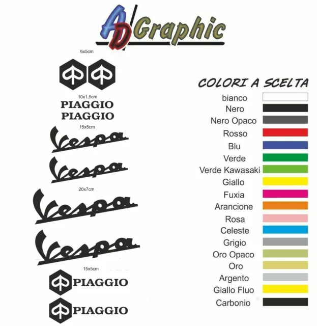 kit adesivi adesivo Stickers pegatina decal sticker compatibile piaggio vespa