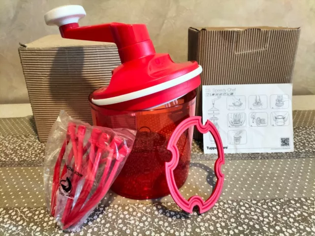 Tupperware Speedy Chef rosso Nuovo con scatola