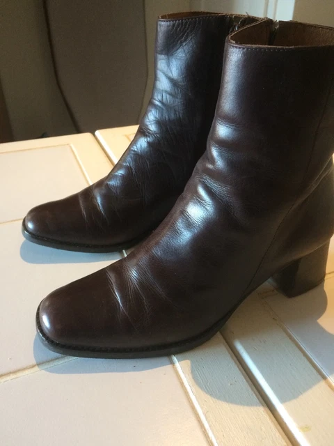 Bottines Cuir Veritable Marron Pointure 38 Tres Bon Etat