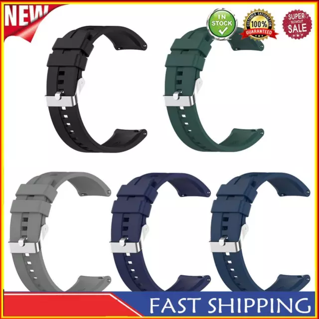 Universal Sports Watch Strap Silicone Replacement Solid Color Smart Wrist Bands