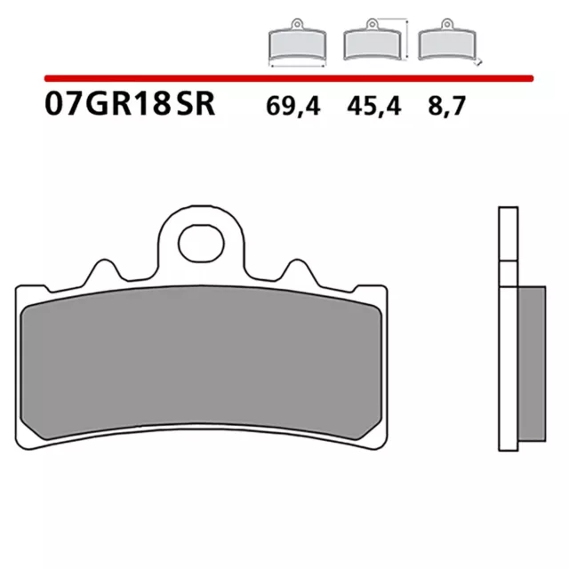 Brembo Kit Pastiglie Freno Anteriore Ktm Duke Abs 390 14-21-Cod. 07Gr18Sr