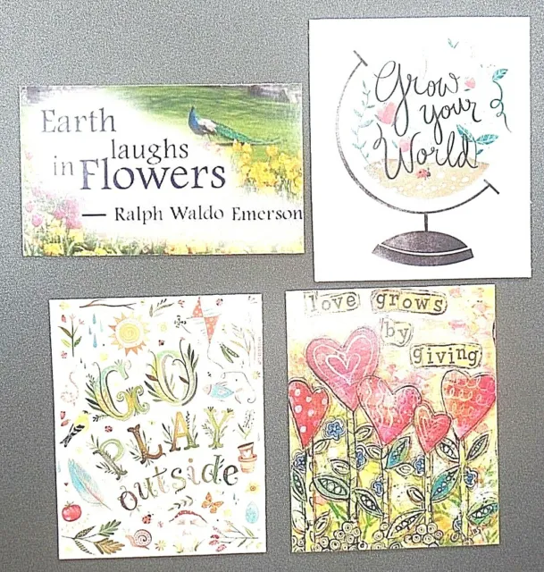 Earth laugh flowers grow world play outside give hearts garden plant MAGNET