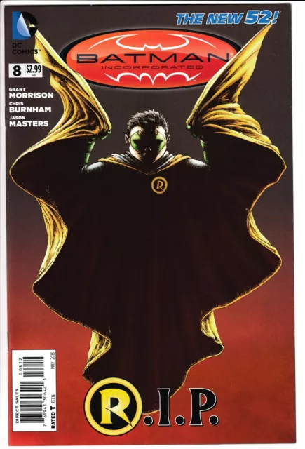 BATMAN INCORPORATED #8, 2ND PRINTING, DEATH OF DAMIAN, NM-, DC Comics (2013)