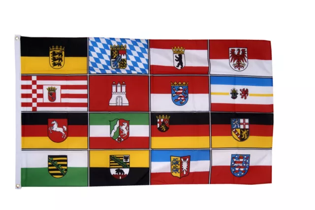 Germany State & Provinces Flags 5x3' - Berlin Bremin Hesse Hamburg Bavaria East