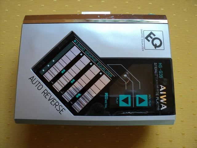 Aiwa-hS-tX416 Lecteur de Cassettes Portable avec Radio Argent