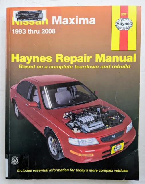 Haynes Repair Manual 72021 Nissan Maxima 1993-2008 Teardown & Rebuild Guide Book