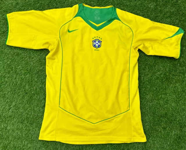 Vintage Brazil Nike 2004 2005 2006 Home Shirt Medium / Large
