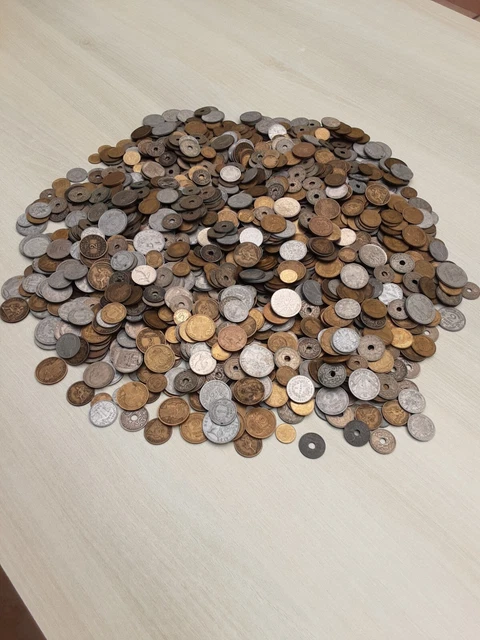 lot de 100 pieces de monnaies anciennes françaises comprenant 3 commémoratives