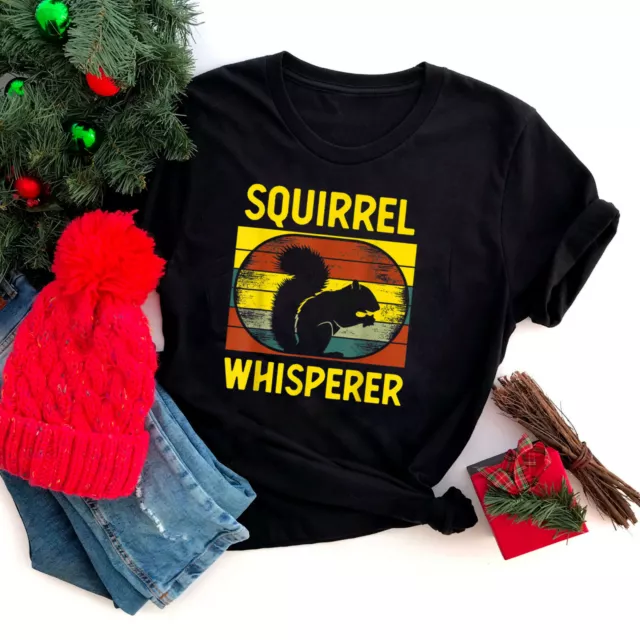 Funny Squirrel Whisperer Art Men Women Kids Squirrel Lover T-Shirt