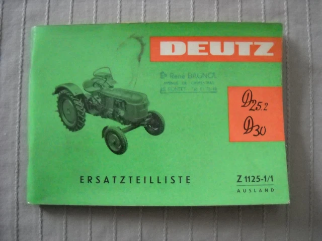 Plaquette Dépliante Renault Le Tracteur D30 Diesel 30 Cv - Documentation D'époque - TBE