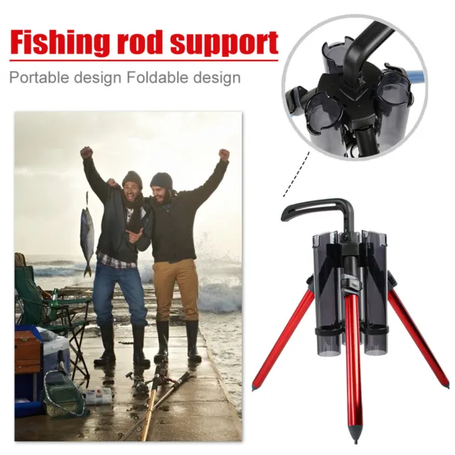 ALUMINUM FISHING ROD Bracket Adjustable Fishing Pole Rack Tripod