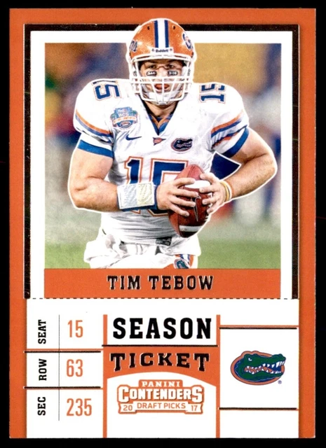 2017 Panini Contenders Draft Picks Tim Tebow Florida Gators #93