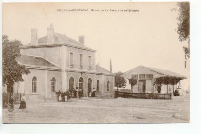 RILLY LA MONTAGNE - Marne - CPA 51 - la gare, vue exterieure
