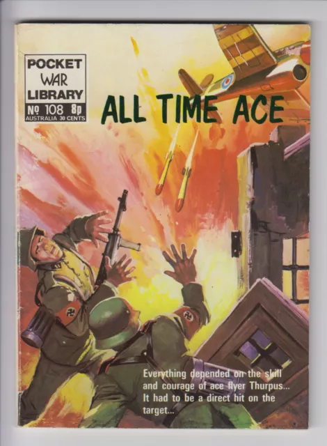 Pocket War Library Comic - Vintage No. 108 "All Time Ace" vg