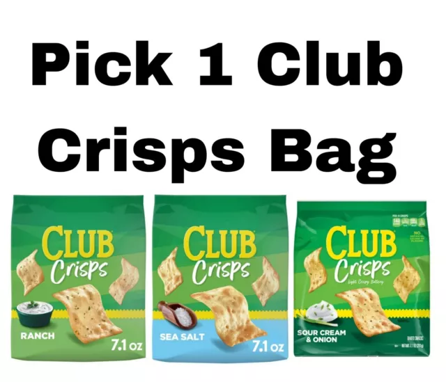 Pick 1 Kellogg's Club Crisps Baked Snacks Bag