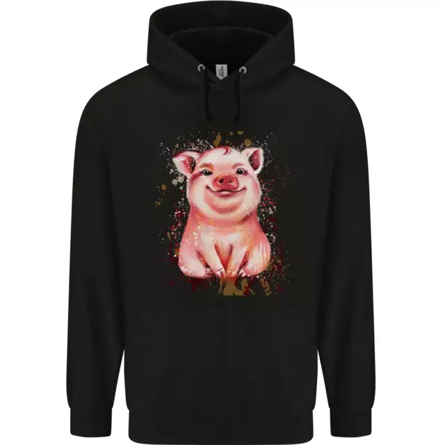 A Watercolour Pig Childrens Kids Hoodie