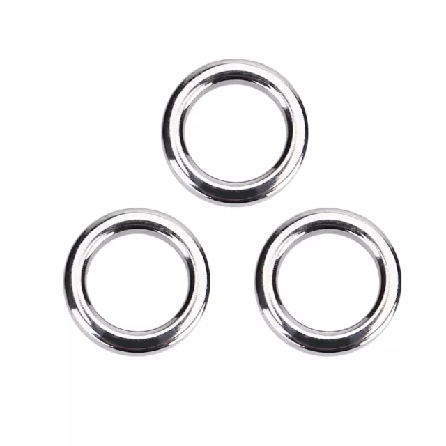 50Pcs/set Stainless Steel Fishing Split Rings Lure Bait Connector Accessory -EM