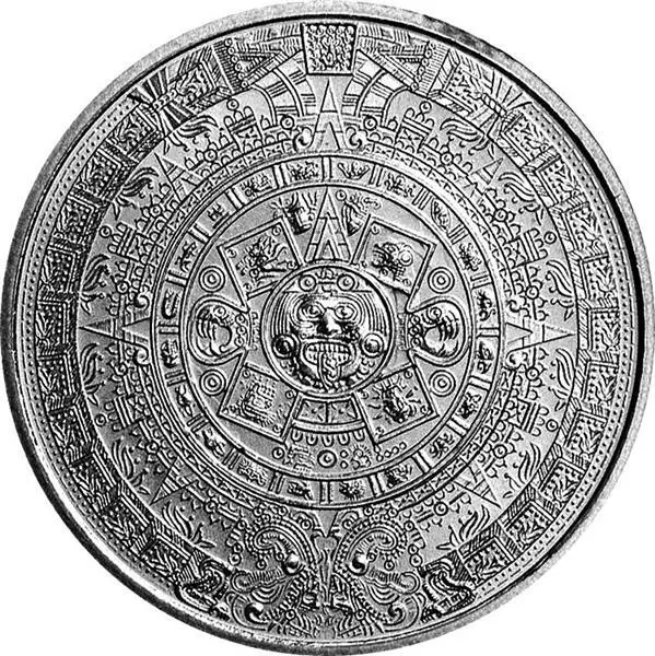 1/10 Unze Silber Round Aztekenkalender BU - Ideales Geschenk
