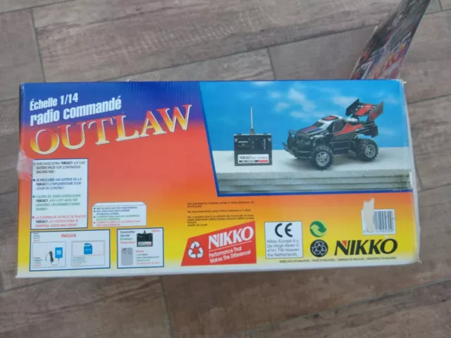 Rare Voiture télécommandé NIKKO RC OUTLAW 1989 1/14 + boite