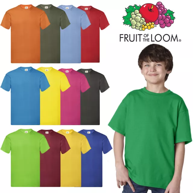 Bambini T-Shirt Ragazzi Cotone Frutta Di The Loom Camicia Età 1-15