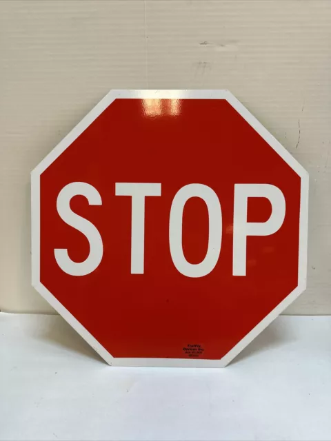 18" Handheld Stop Slow Paddle Signage Octagon Pedestrian Traffic Safety Sign