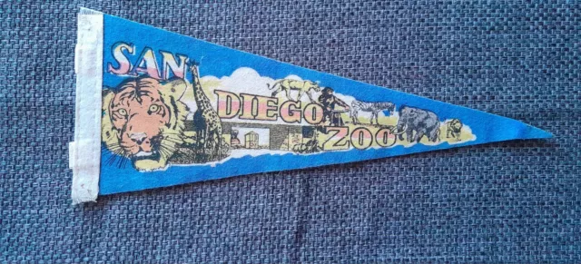 San Diego Zoo Vintage Felt pennant 29cms Long