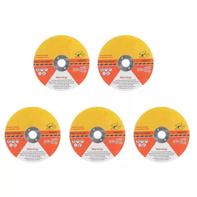 Disques de coupe de roue de meulage circulaire en résine 75 mm lot de 5 pour me