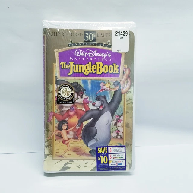 THE JUNGLE BOOK VHS 30th Anniversary Masterpiece Edition Walt Disney