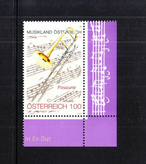 16.2.2022,  Österreich, Posaune, 100 Cent Nominale postfrisch,**),RU
