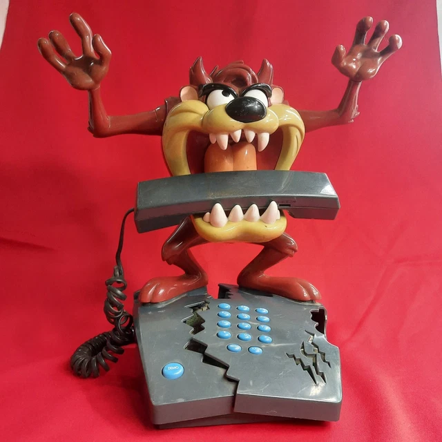 Devil Phone VINTAGE LOONEY TUNES Tazmanian Devil Taz Talking Animated Phone £72.46 ...
