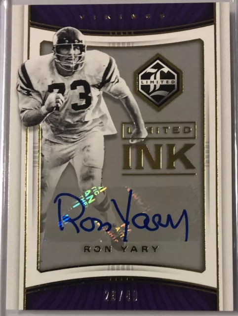 Ron Yary 2017 Limited Ink Auto 26/49 Minnesota Vikings HOF #LI-RY