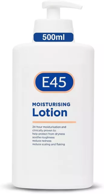 New E45 moisturising Lotion Pump 400g & 500g - Dermatological - Skin Care Cream